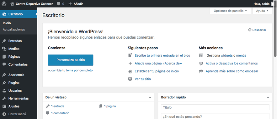 administracion wordpress