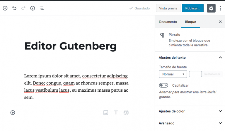 Tutorial Editor Gutenberg WordPress