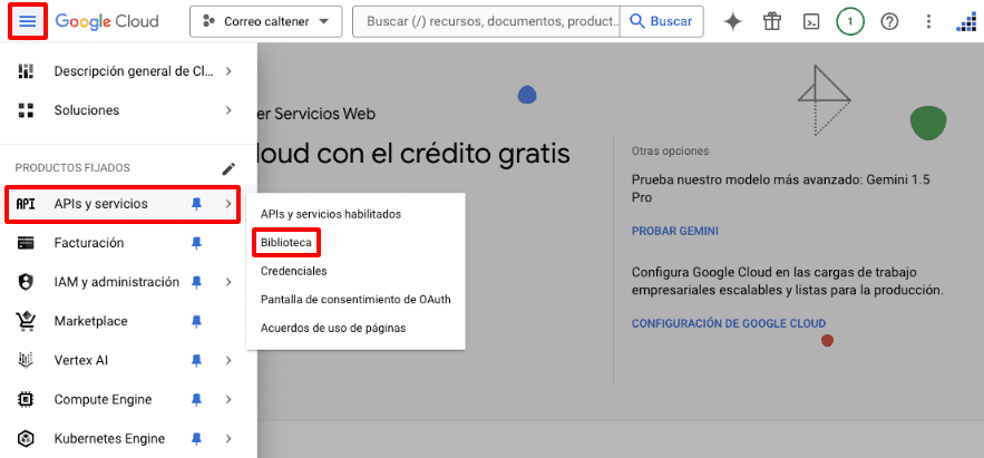 biblioteca de apis de google cloud