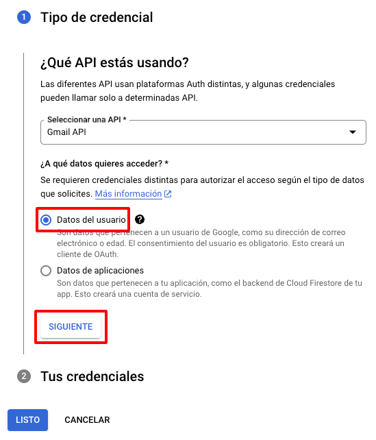 configurar gmail api en google cloud