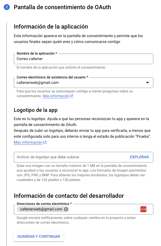 consentimiento oauth para gmail smtp wordpress