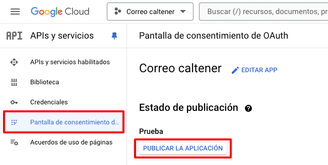 publicar la aplicación de gmail api para usar en wp mail smtp