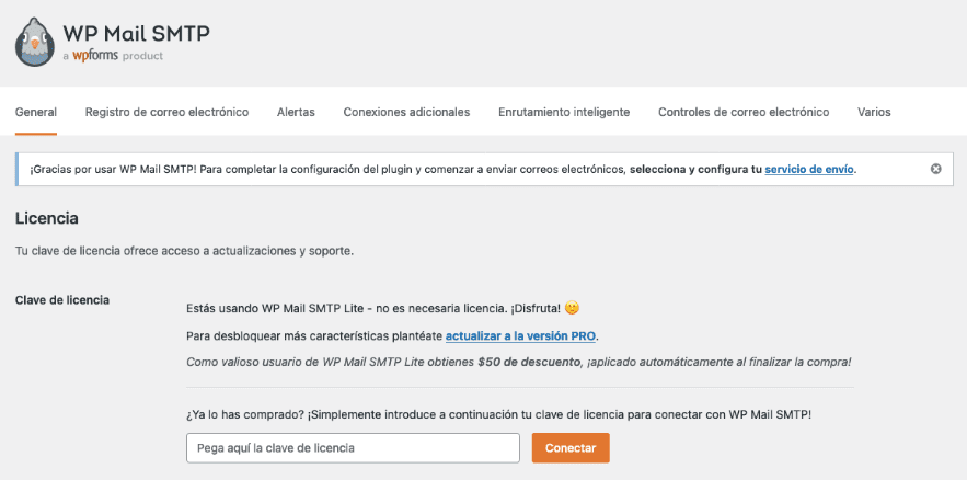licencia wp mail smtp