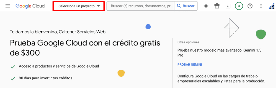 crear proyecto en google cloud para gmail smtp